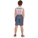 Blue Giraffe Pattern Kids  Basketball Shorts View4