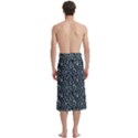 Blue Giraffe Pattern Traditional Men s Hawaiian Lavalava Ie Faitaga Wrap Skirt View4