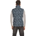 Blue Giraffe Pattern Men s High Neck Button Up Puffer Vest View4