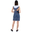 Blue Giraffe Pattern Racer Back Hoodie Dress View2