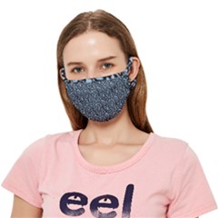 Blue Giraffe Pattern Crease Cloth Face Mask (adult)