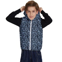 Blue Giraffe Pattern Kids  Stylish Hooded Puffer Vest