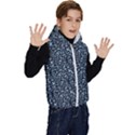 Blue Giraffe Pattern Kids  Stylish Hooded Puffer Vest View3