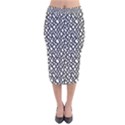 Black White Snake Pattern Velvet Midi Pencil Skirt View1