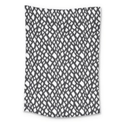 Black White Snake Pattern Large Tapestry