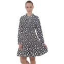 Black White Snake Pattern All Frills Dress View1