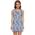 blue roses Tiered Sleeveless Mini Dress View1