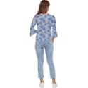 blue roses Bell Sleeve Top View4