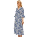 blue roses Midsummer Wrap Dress View2