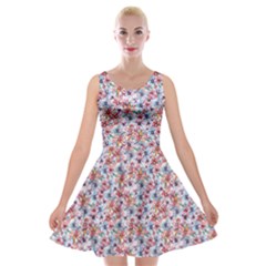 Floral Mix Velvet Skater Dress