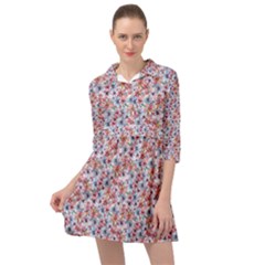 Floral Mix Mini Skater Shirt Dress