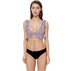 Floral Mix Low Cut Ruffle Edge Bikini Top