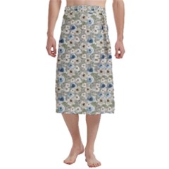 Grey Roses Traditional Men s Hawaiian Lavalava Ie Faitaga Wrap Skirt