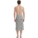 Grey Roses Traditional Men s Hawaiian Lavalava Ie Faitaga Wrap Skirt View4