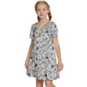 Grey Roses Kids  Short Sleeve Tiered Mini Dress View2