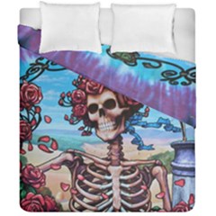 Grateful Dead Hippie Peace Roses Rock Music Legend Duvet Cover Double Side (california King Size)