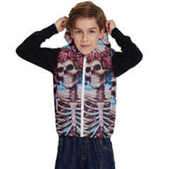 Grateful Dead Hippie Peace Roses Rock Music Legend Kids  Stylish Hooded Puffer Vest