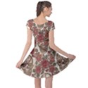 Skull And Roses Flowee Flora Floral Patterns Pattern Cap Sleeve Dress View2