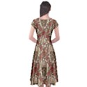 Skull And Roses Flowee Flora Floral Patterns Pattern Cap Sleeve Wrap Front Dress View2