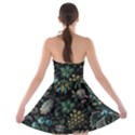 Pattern Flower Plants Leaves Nature Strapless Bra Top Dress View2