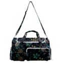 Pattern Flower Plants Leaves Nature Sports Gym Duffle Bag with Shoe Compartment View1