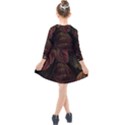 Leaves Plant Contrast Carved Nature Kids  Quarter Sleeve Shirt Dress View2