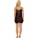 Leaves Plant Contrast Carved Nature V-Neck Satin Pajamas Set View4