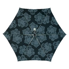 Dr Who Tardis Pattern Automatic Folding Umbrella With Case (small)