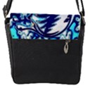 Trippy Dippy Bears Blue Dancing Greatful Dead Skull Steal Your Face Flap Closure Messenger Bag (S) View1