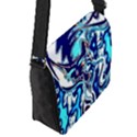 Trippy Dippy Bears Blue Dancing Greatful Dead Skull Steal Your Face Flap Closure Messenger Bag (S) View2