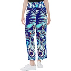 Trippy Dippy Bears Blue Dancing Greatful Dead Skull Steal Your Face Women s Pants 
