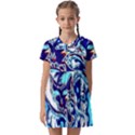 Trippy Dippy Bears Blue Dancing Greatful Dead Skull Steal Your Face Kids  Asymmetric Collar Dress View1