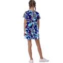 Trippy Dippy Bears Blue Dancing Greatful Dead Skull Steal Your Face Kids  Asymmetric Collar Dress View2