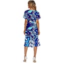 Trippy Dippy Bears Blue Dancing Greatful Dead Skull Steal Your Face Women s Kimono Wrap Satin Dress View4