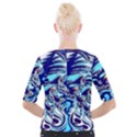Trippy Dippy Bears Blue Dancing Greatful Dead Skull Steal Your Face Cropped Button Cardigan View2