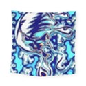 Trippy Dippy Bears Blue Dancing Greatful Dead Skull Steal Your Face Square Tapestry (Small) View1