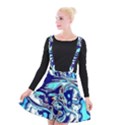 Trippy Dippy Bears Blue Dancing Greatful Dead Skull Steal Your Face Suspender Skater Skirt View1