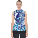Trippy Dippy Bears Blue Dancing Greatful Dead Skull Steal Your Face Mock Neck Shell Top View1
