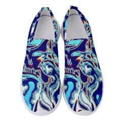 Trippy Dippy Bears Blue Dancing Greatful Dead Skull Steal Your Face Women s Slip On Sneakers