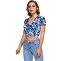 Trippy Dippy Bears Blue Dancing Greatful Dead Skull Steal Your Face Short Sleeve Foldover T-Shirt View2