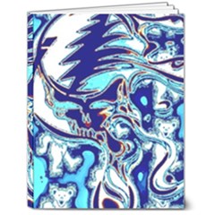 Trippy Dippy Bears Blue Dancing Greatful Dead Skull Steal Your Face 7  X 9  Softcover Notebook