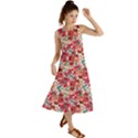 Red Flowers Summer Maxi Dress View1