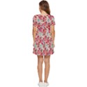 Red Flowers Tiered Short Sleeve Babydoll Dress View4