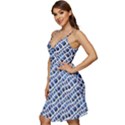 Blue Snake V-Neck Pocket Summer Dress  View3