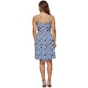 Blue Snake V-Neck Pocket Summer Dress  View4