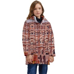 Rajasthan Hawa Mahal Kids  Hooded Longline Puffer Jacket