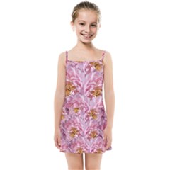 Peonies Nature Bloom Blossom Pink Kids  Summer Sun Dress