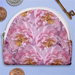 Peonies Nature Bloom Blossom Pink Horseshoe Style Canvas Pouch