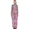 Peonies Nature Bloom Blossom Pink Women s Side Zip Front Pouch Ski And Snowboard Bib Pants	 View1