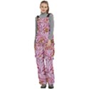 Peonies Nature Bloom Blossom Pink Women s Side Zip Front Pouch Ski And Snowboard Bib Pants	 View2